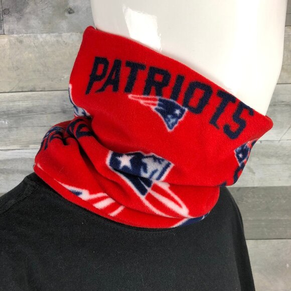 NFL New England Patriots Pats neck gaiter neck warmer fleece Scarf Tube Earmuff - Picture 1 of 9